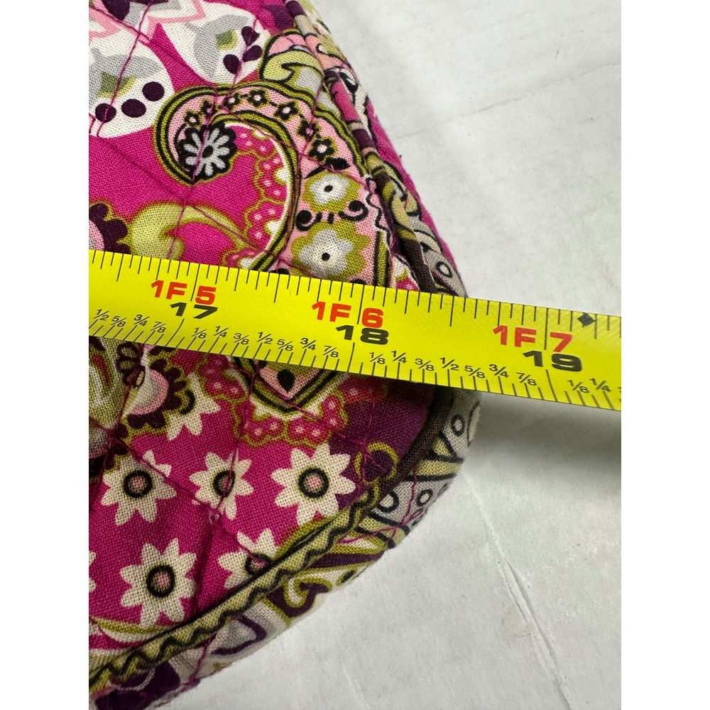 Vera Bradley Quilted Laptop Sleeve Pink Purple Paisley Floral Padded Case 17x12 - Picture 5 of 10